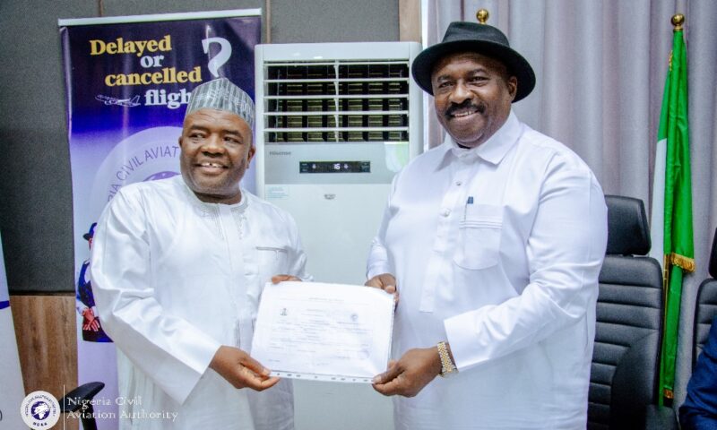 UMZA Aviation Services Takes Flight as Nigeria’s 24th Airline: NCAA Presents Air Operator Certificate