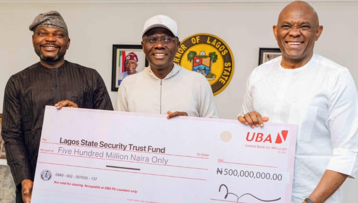 UBA Donates N500 Million to Lagos State Security Trust Fund, Pledges Support for State’s Effort at Improving Security