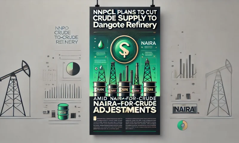 NNPCL Plans to Cut Crude Supply to Dangote Refinery Amid Naira-for-Crude Adjustments
