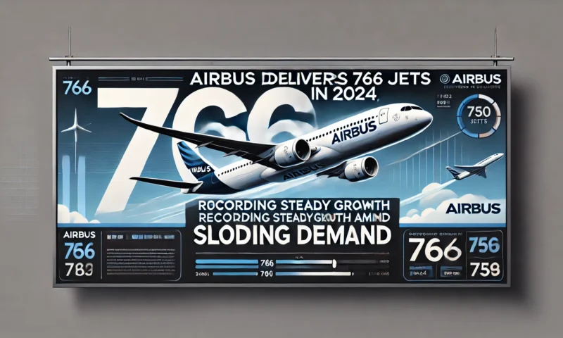 Airbus Delivers 766 Jets in 2024, Recording Steady Growth Amid Slowing Demand