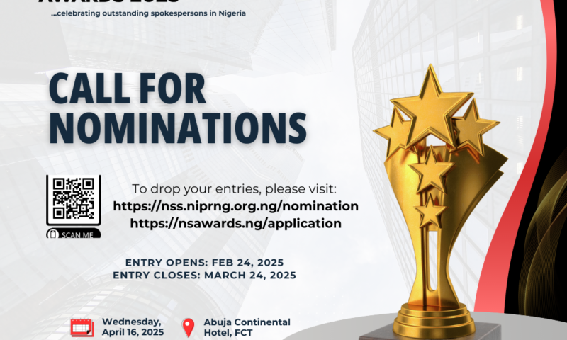 5th National Spokespersons Awards: NIPR Opens Nominations to Recognize Excellence in Strategic Communication