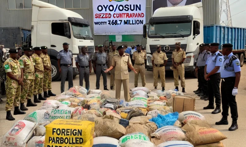 Oyo/Osun Customs Command Seizes ₦468.7 Million Worth of Smuggled Goods, Reaffirms Commitment to Trade Compliance and Revenue Growth