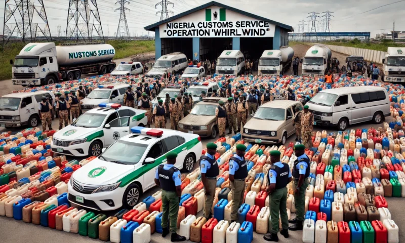 Customs Strikes Hard: Operation Whirlwind Intercepts Over 28,000 Liters of Smuggled Fuel in Lagos, Vows Tougher Measures