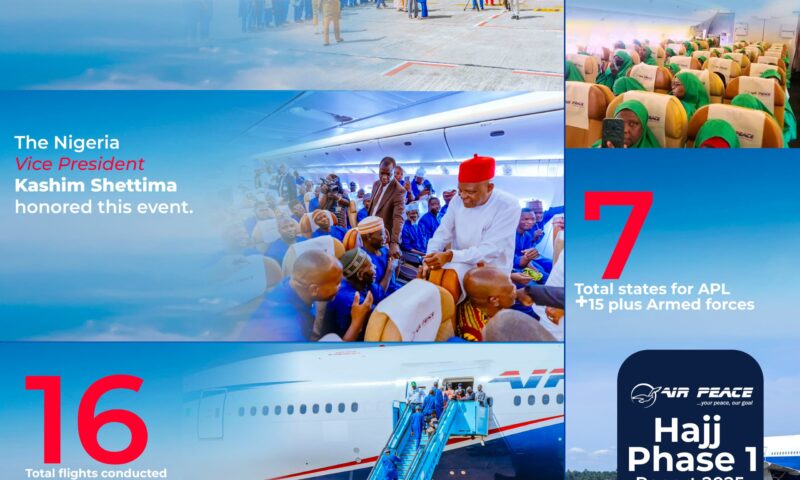 Air Peace Concludes First Phase of 2025 Hajj Airlift, Transports Over 5,000 Pilgrims to Saudi Arabia