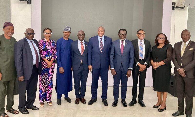 Industry leaders at the 18th meeting of the Insurers Committee in Lagos yesterday.