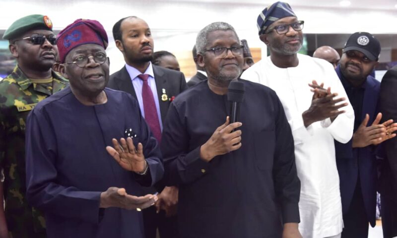 “Dangote Names Refinery Road After Tinubu, Sparks Outrage as $100M Land Claim Resurfaces”