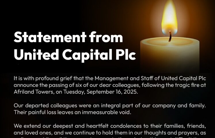 United Capital Plc Confirms Loss of Six Staff in Afriland Towers Fire, Plans Memorial as Families Receive Support