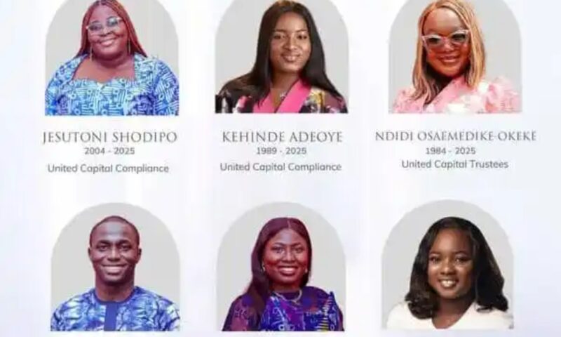 United Capital Group Hosts Befitting Memorial Service for Deceased Colleagues Lagos, Nigeria