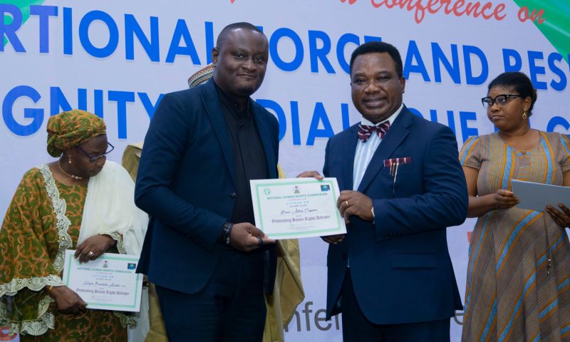 Onyema unveiled as Distinguished Human Rights Defender at NHRC 30th Anniversary Gala.