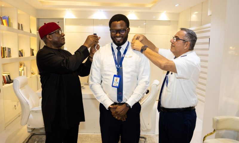 Air Peace Ascends Senior First Officer Solomon Ayegba to Position of Captain on Its Prestigious E2 Fleet