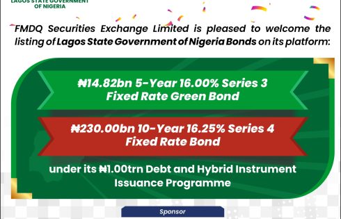 Lagos Raises ₦244.82bn, Lists Green and Fixed Rate Bonds on FMDQ in Historic Deal