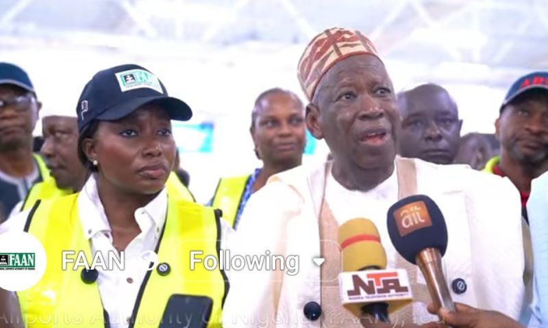 MMIA Fire: Ganduje Tours Burnt MMA1, Applauds Kuku’s Swift Response and Terminal Upgrade