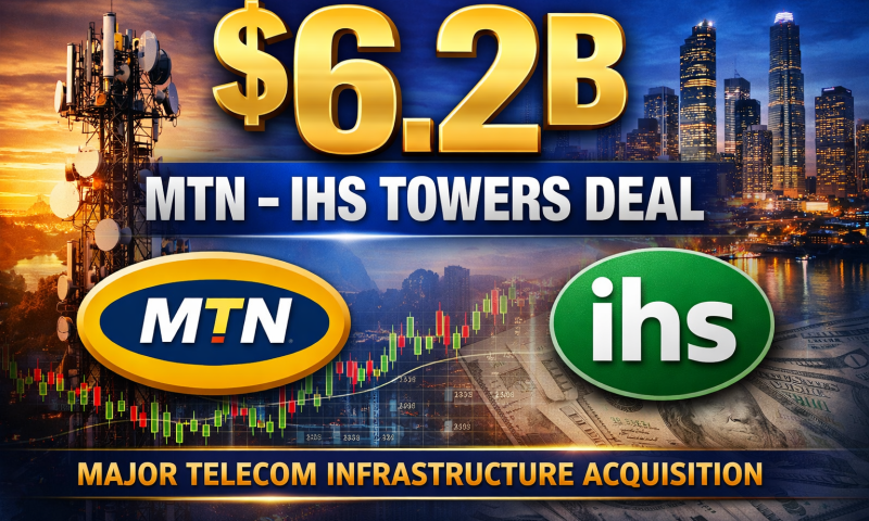 “MTN Group agrees to acquire IHS Towers for $6.2 billion amid government plan to review”