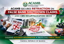 ACAMB Secures Retraction on False Bank Shutdown Claims