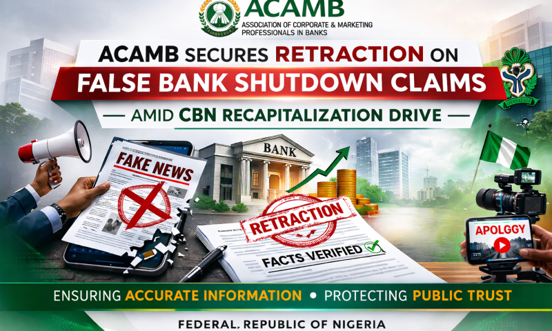 ACAMB Secures Retraction on False Bank Shutdown Claims