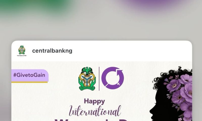 IWD 2026: CBN Urges Greater Investment in Women, Says ‘When Women Thrive, We All Rise’