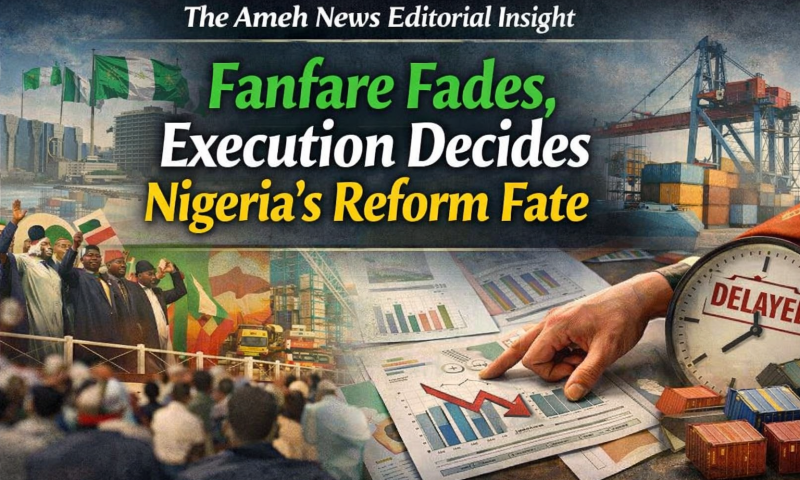 The Ameh News Editorial’s Insight NSW: Fanfare Fades, Execution Decides Nigeria’s Reform Fate
