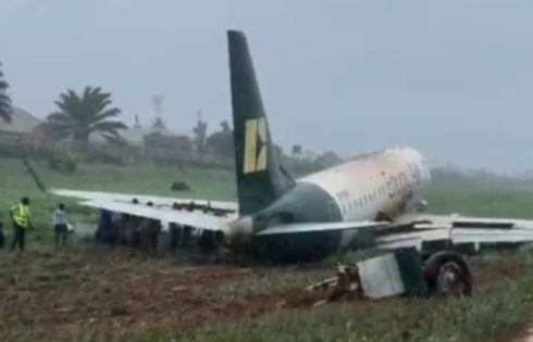 Disaster Averted: Passenger Aircraft Veers Off Runway Into Bush, Renewing Questions Over Nigeria’s Airport Safety Standards